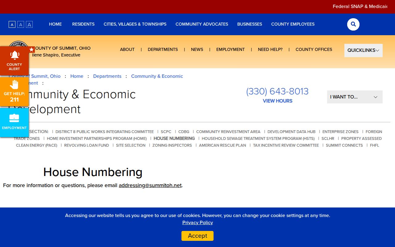 Barberton ZIP code directory Summit County house numbering information